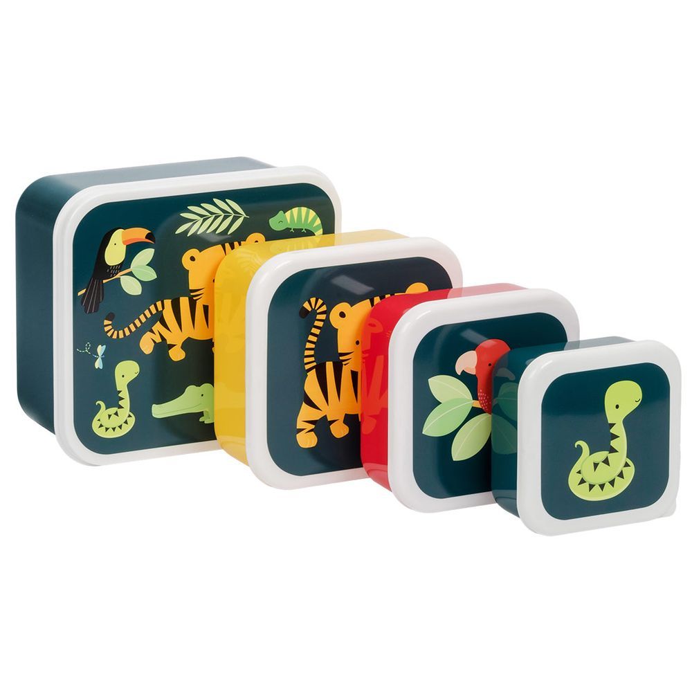 A little Lovely Company - Lunch & Snack Box Set - Jungle Tiger