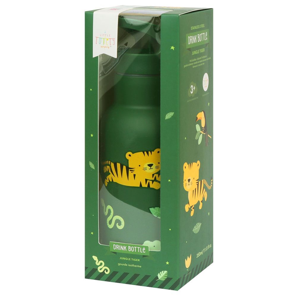 A Little Lovely Company - Stainless Steel Bottle - Tiger - 350ml