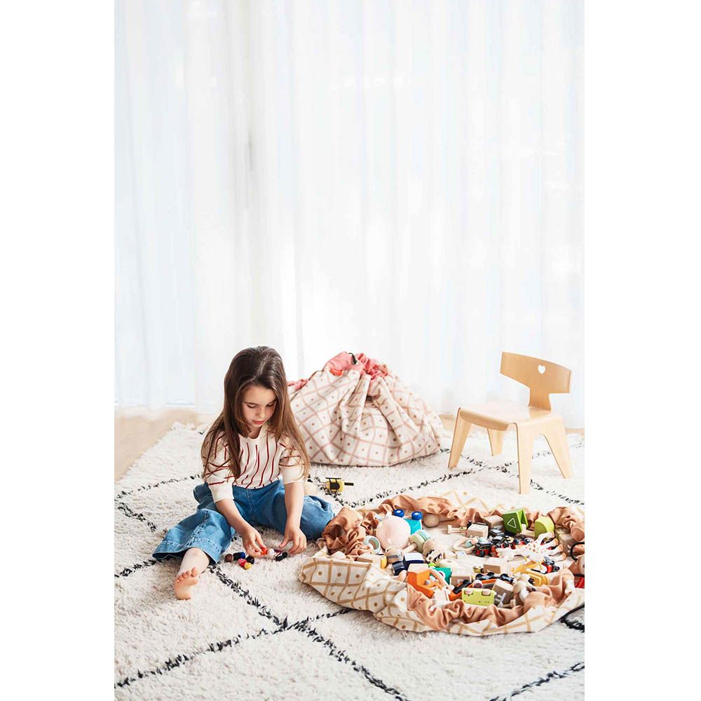 Play & Go - Playmat & Storage Bag - Geo Mustard