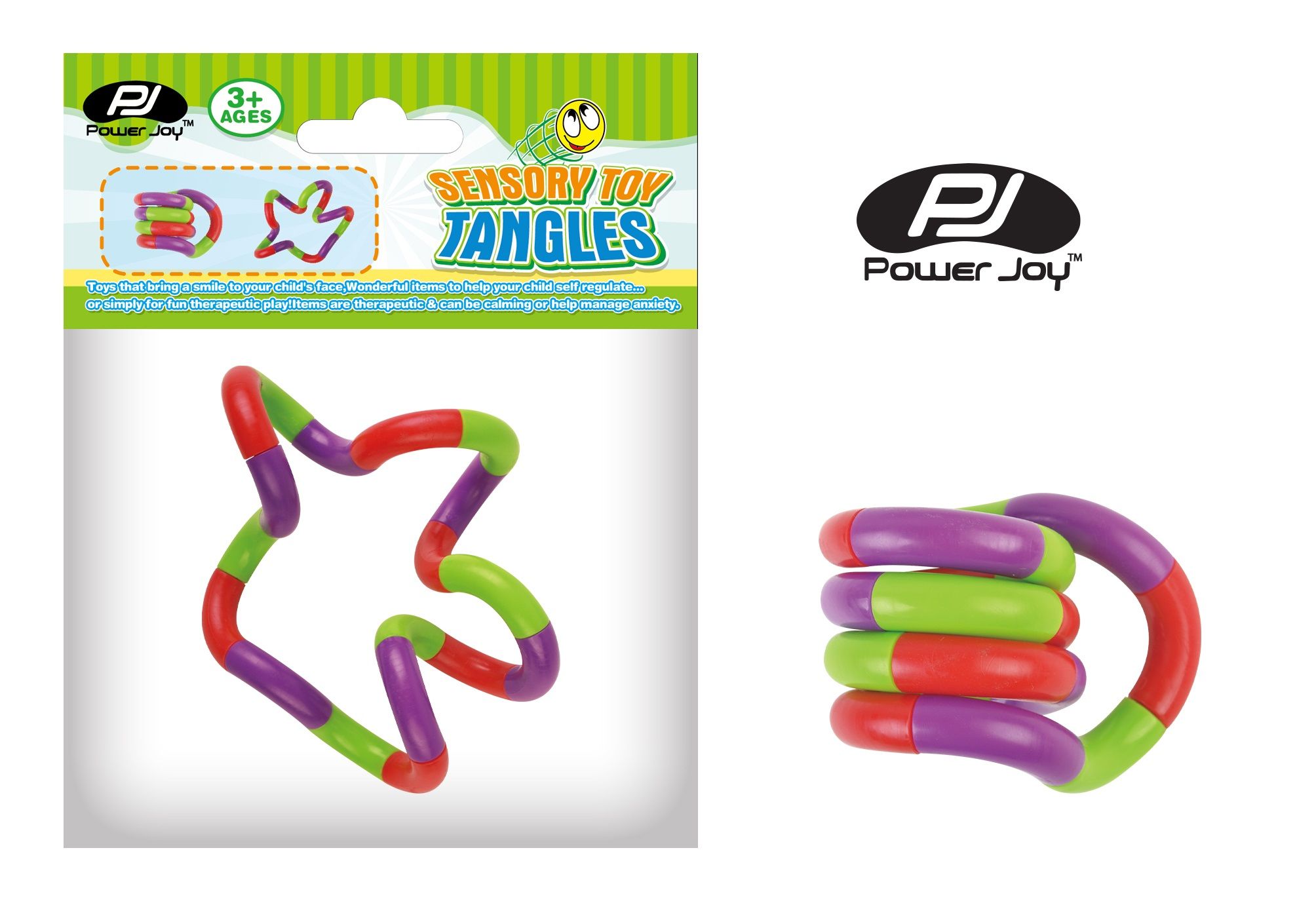 Power Joy - Sensory Toy Tangles 36cm - Assorted