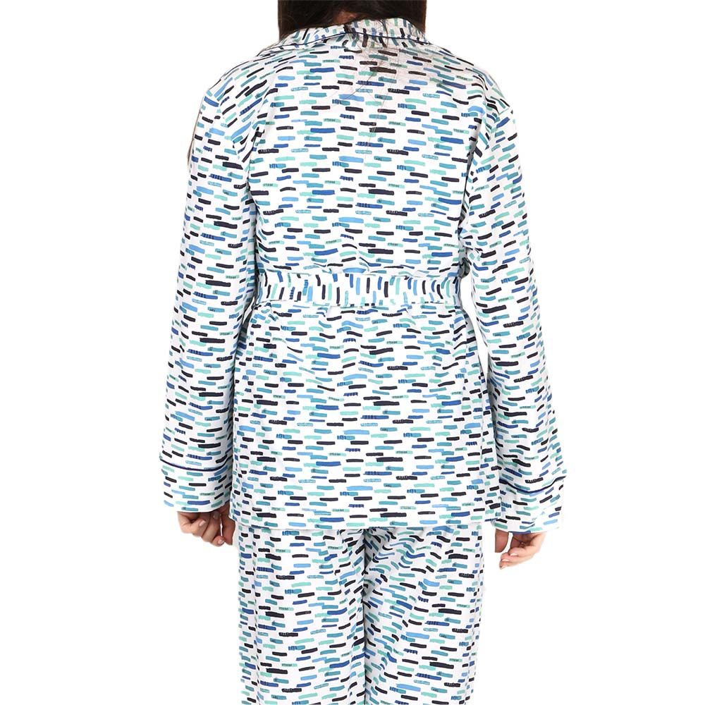 Cosset - 2pc-Set - Squiggle Shirt & Pyjama - Blue