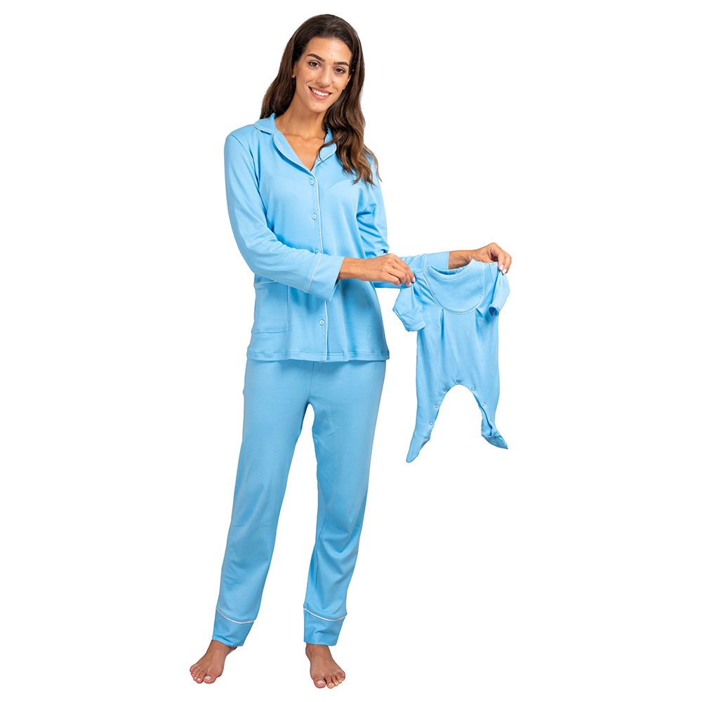 Cosset - 2pc-Set - Astre Maternity Pajama - Blue