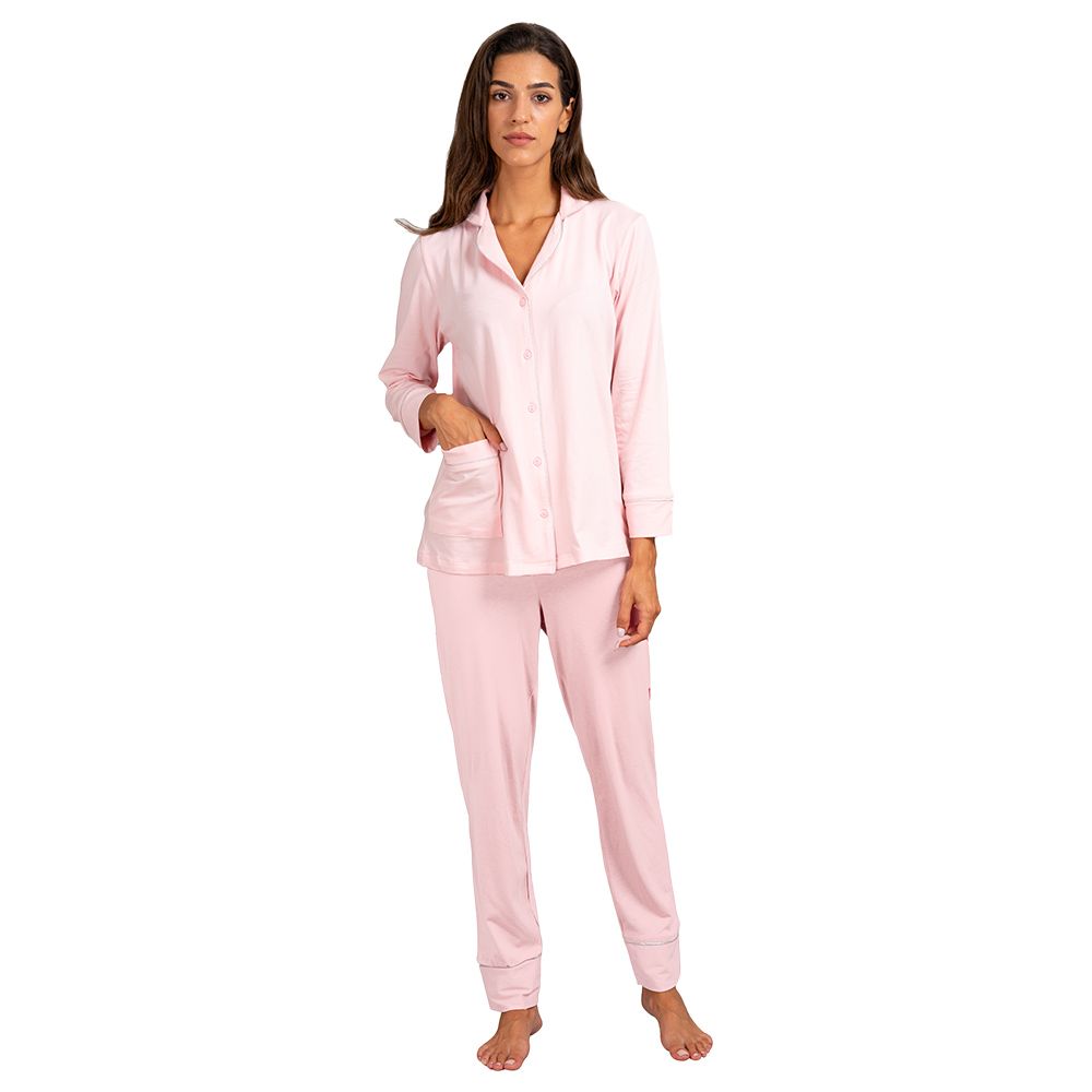 Cosset - 2pc-Set - Astre Maternity Pajama - Pink