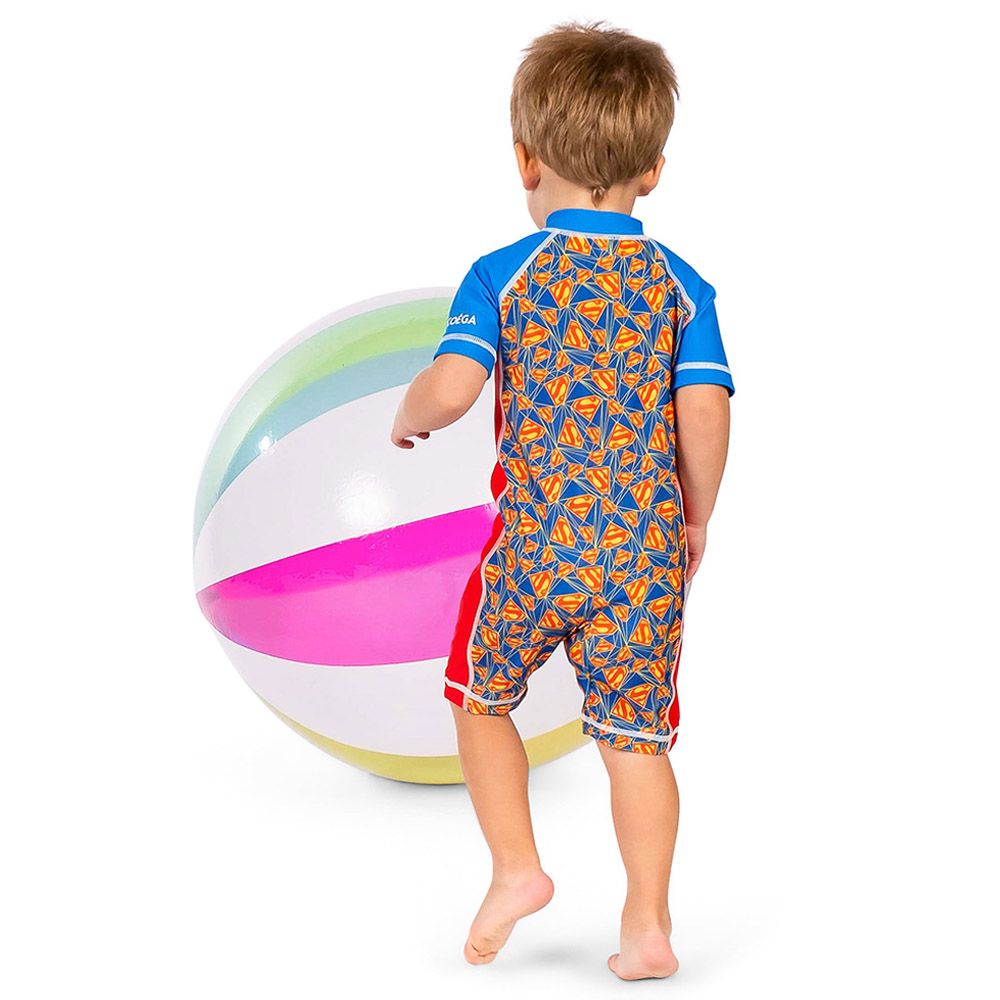 Coega Sunwear - Boys Baby Swim Suit - Blue Superman Logo