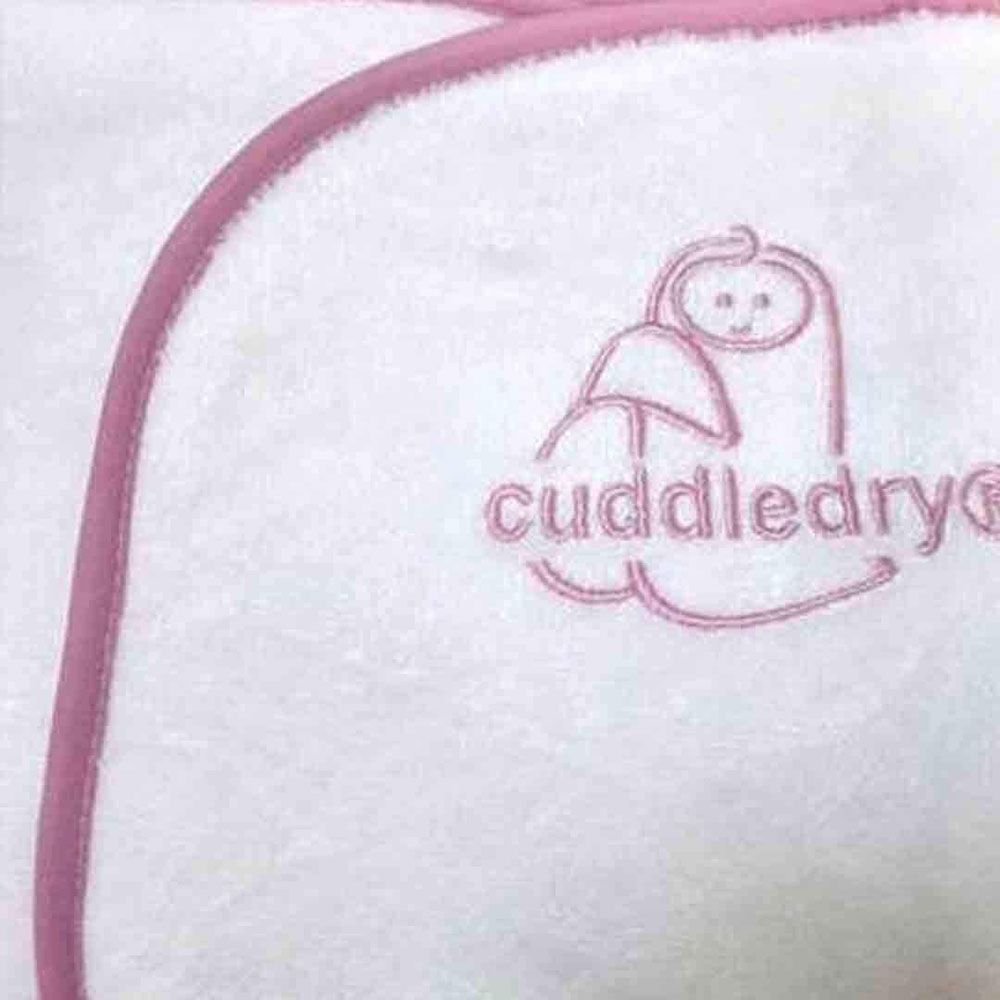 Cuddledry - Original Baby Bath Towel - White/Pink