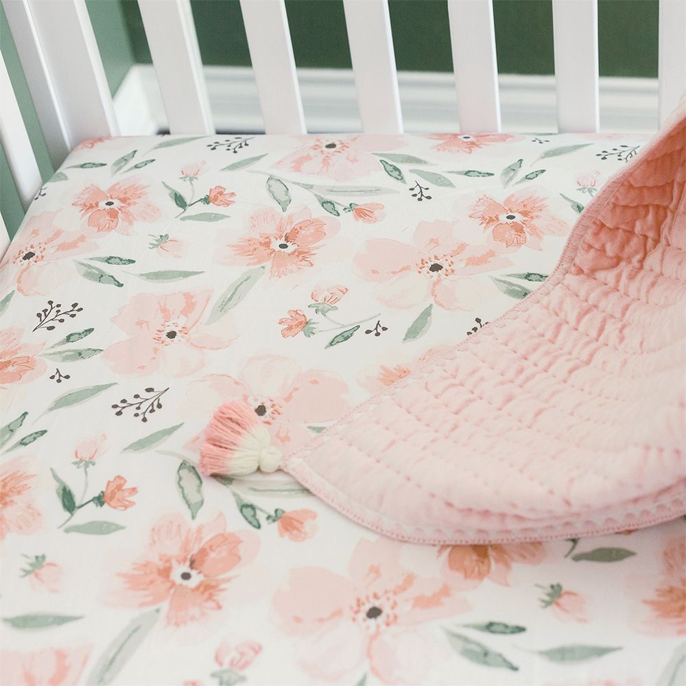 Crane Baby - Parker Crib Sheet - Floral