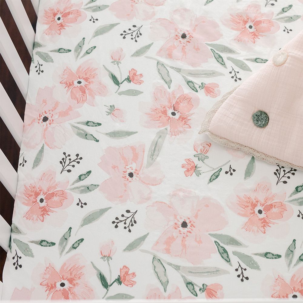 Crane Baby - Parker Crib Sheet - Floral