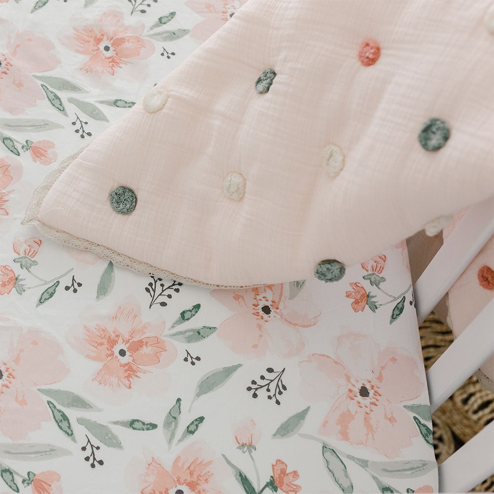 Crane Baby - Parker Crib Sheet - Floral