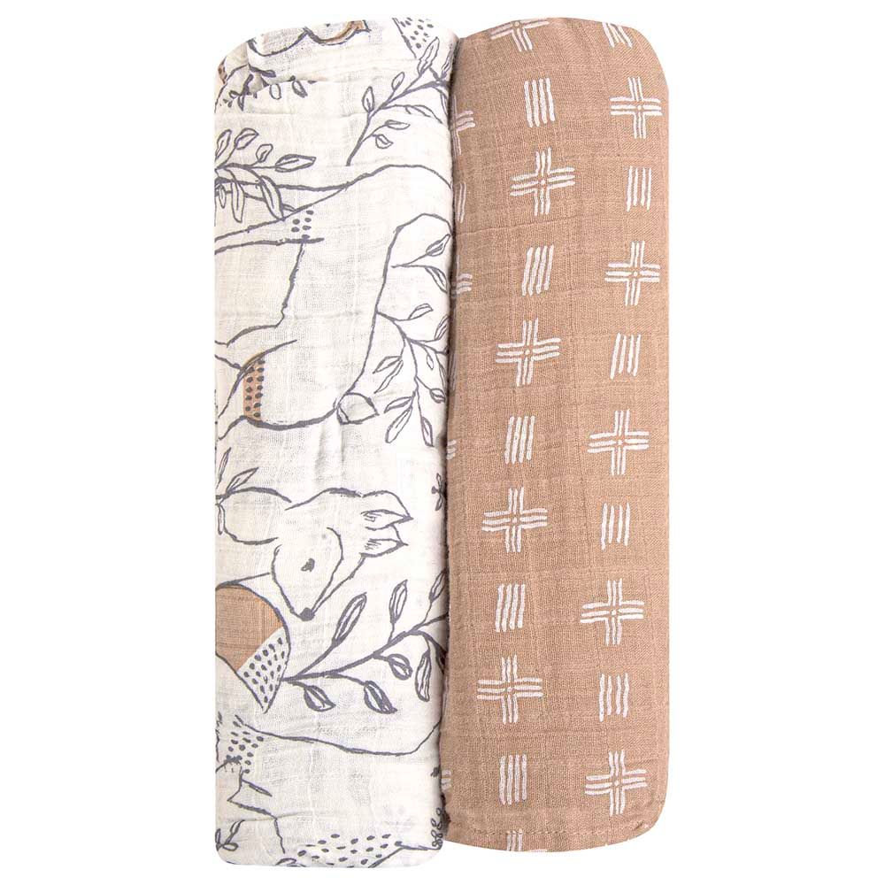 Crane Baby - Ezra Swaddle Wraps - Pack of 2