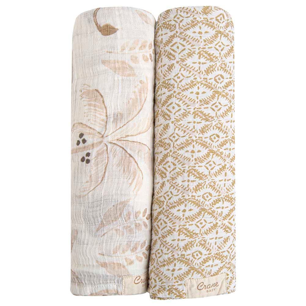 Crane Baby - Kendi Swaddle Wraps - Pack of 2