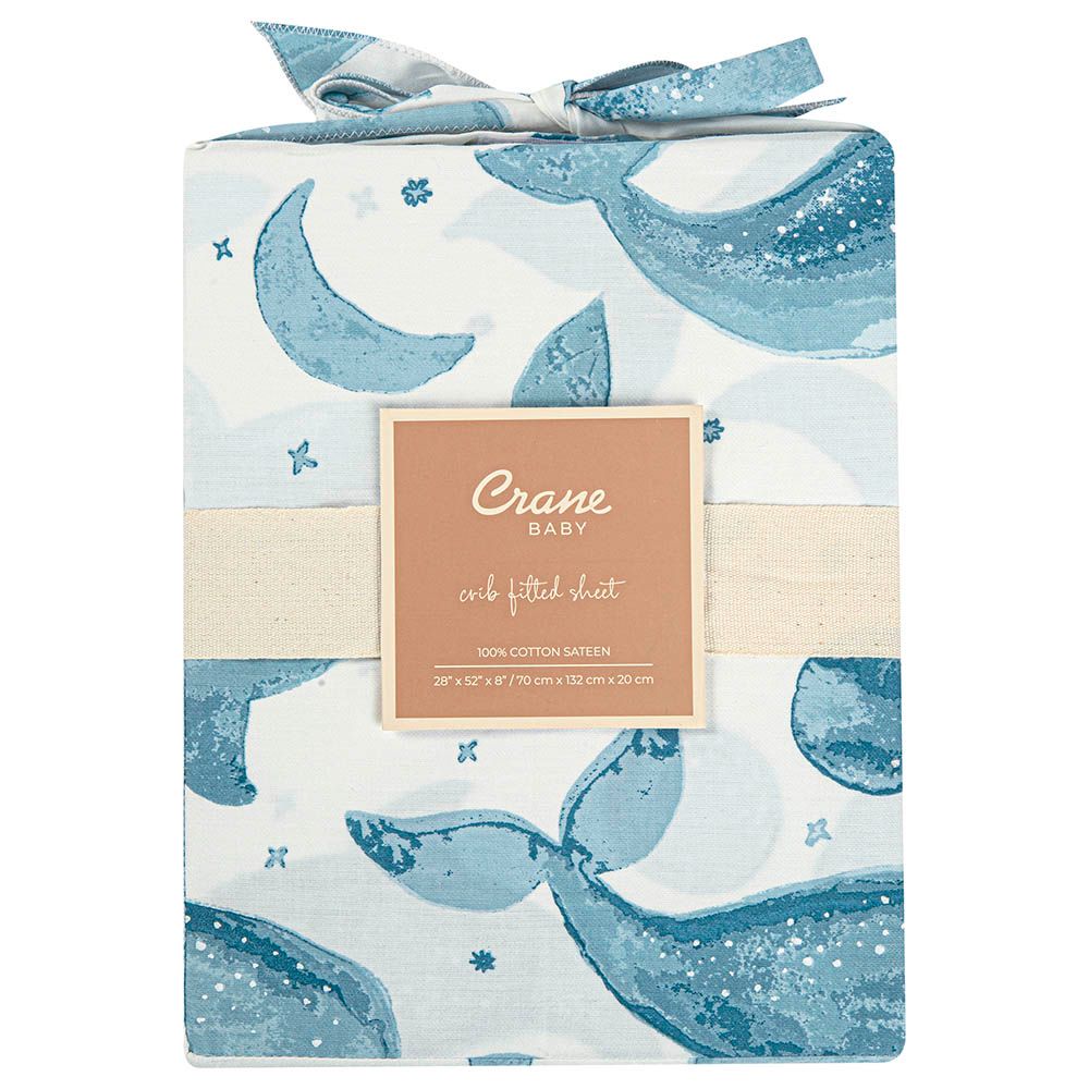 Crane Baby - Caspian Crib Sheet - Whale