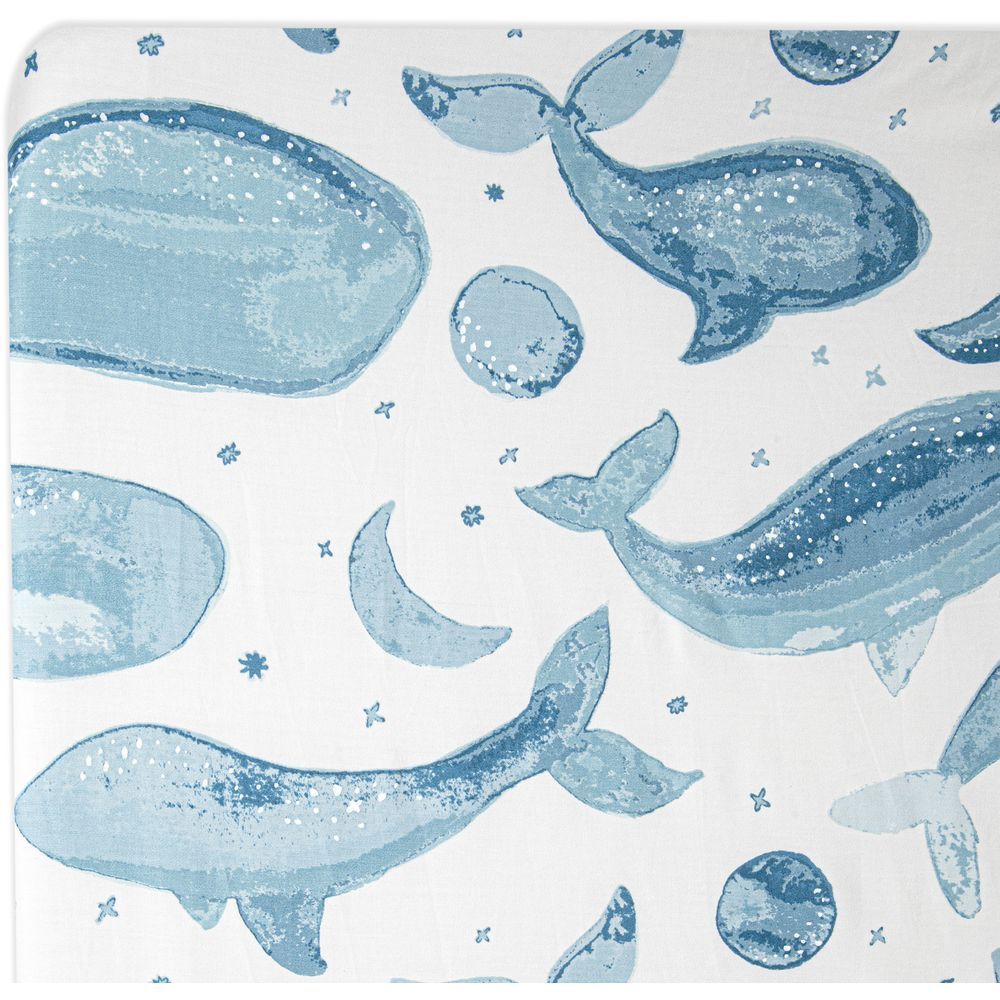 Crane Baby - Caspian Crib Sheet - Whale