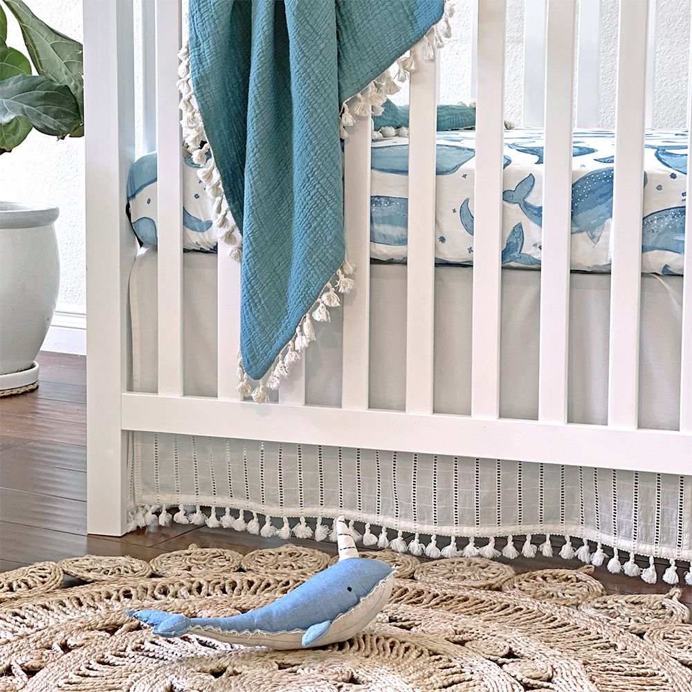 Crane Baby - Caspian Crib Sheet - Whale