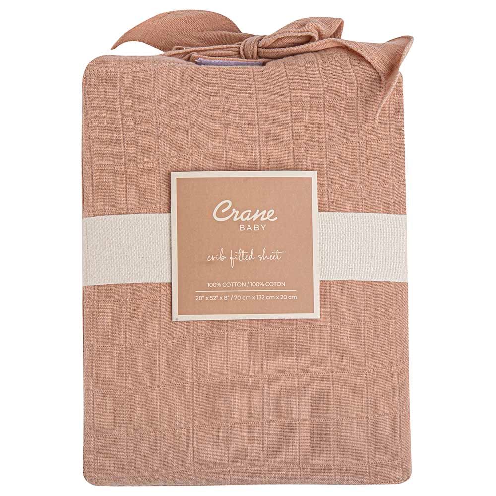 Crane Baby - Crib Fitted Sheet - Copper