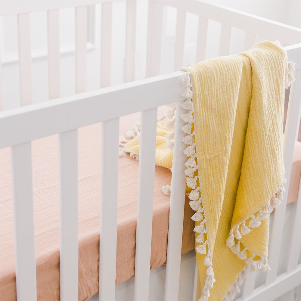 Crane Baby - Crib Fitted Sheet - Copper