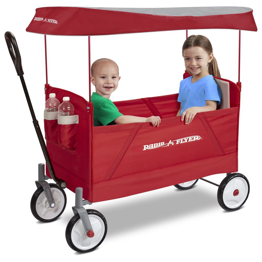 Radio Flyer - 3-in-1 EZ Fold Wagon W/ Canopy - Red