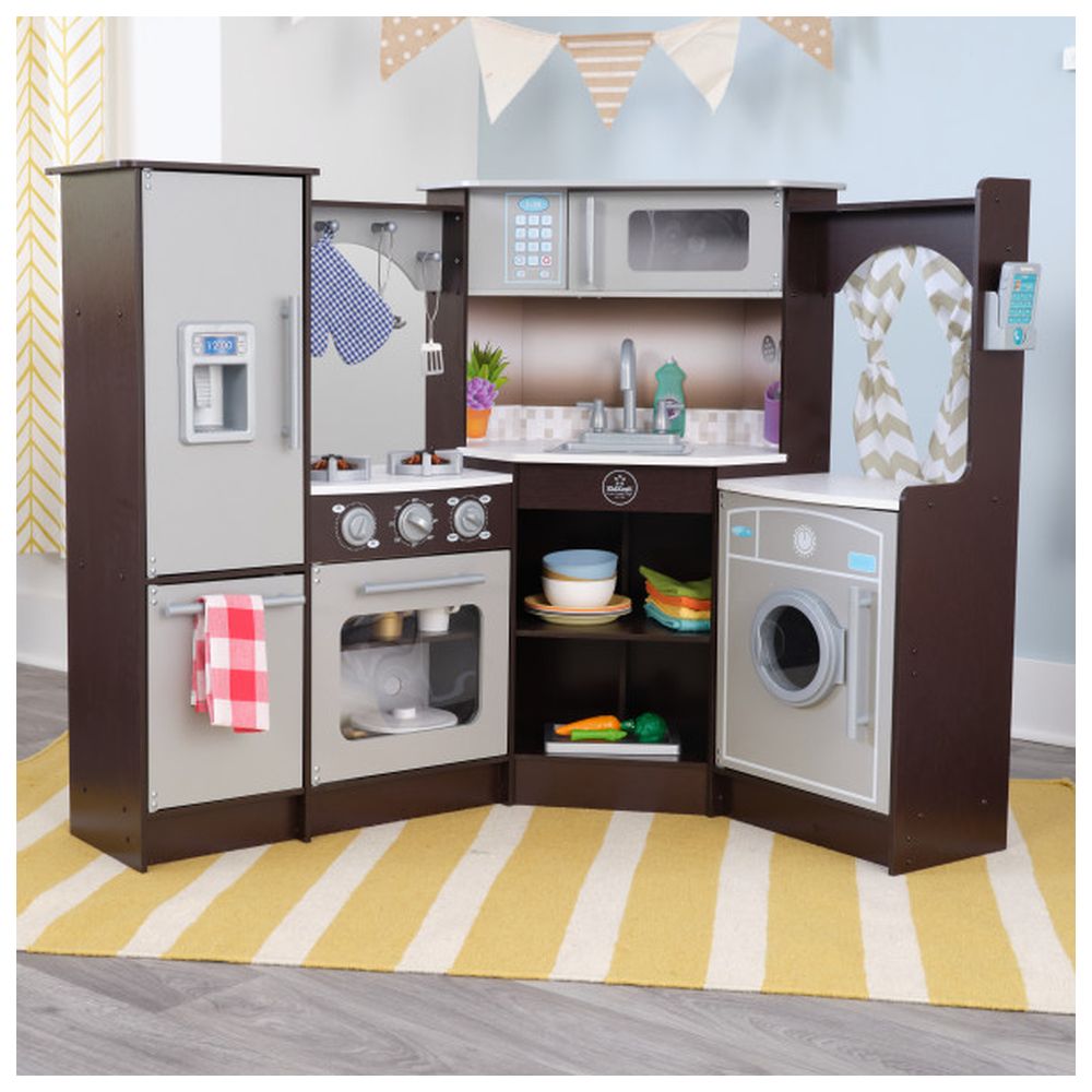 Buy Kidkraft Ultimate Corner Play Kitchen Espresso at The Affordable Price Mumzworld