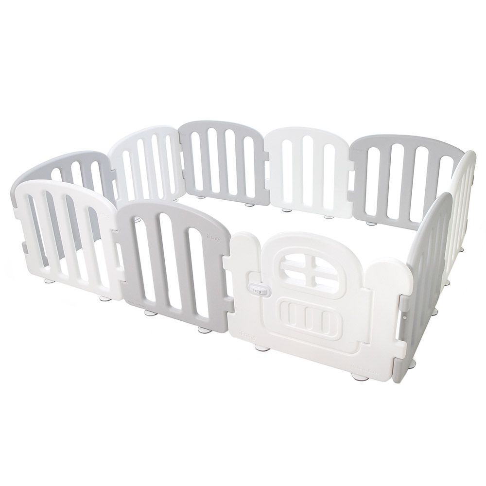 iFam - First Baby Room playard - 10pcs 140x200 - White & Grey