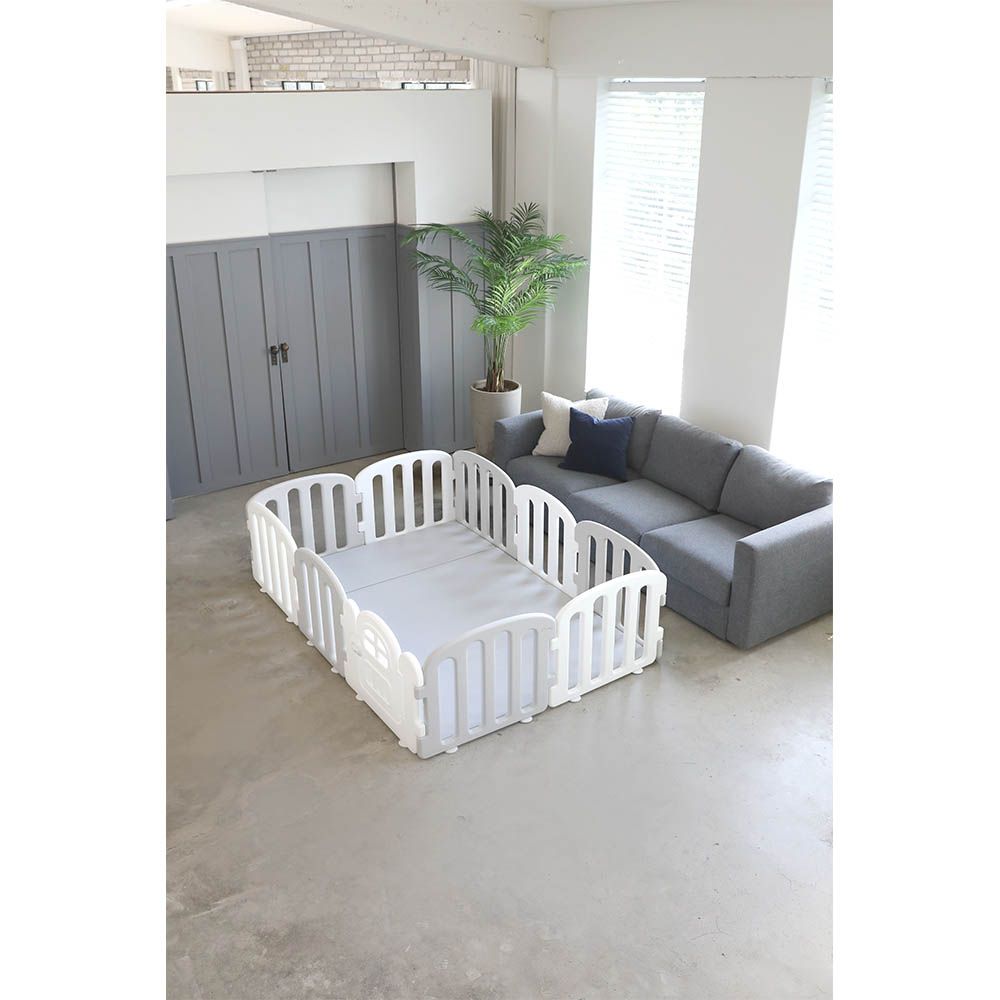 iFam - First Baby Room playard - 10pcs 140x200 - White & Grey