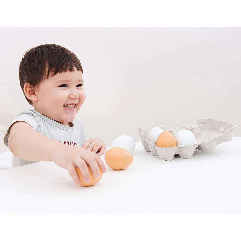 Lelin - Wooden Eggs Playset - 6 pcs