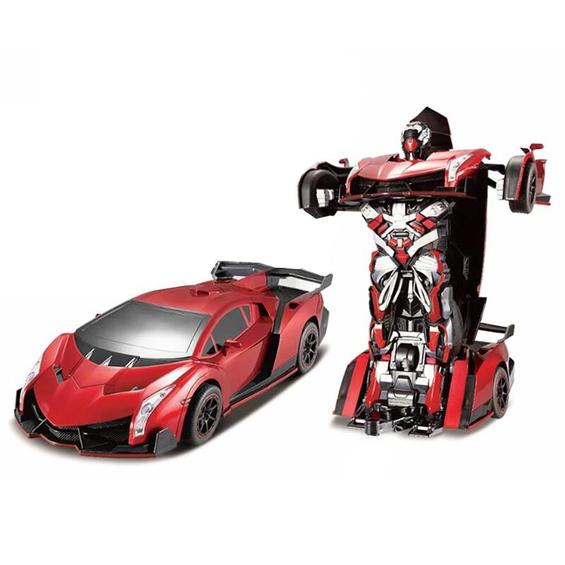 Jaki - 2.4Ghz R/C Transformable Robot Car - Black Red