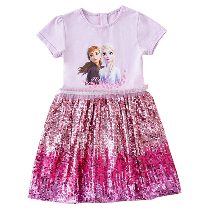 D' Daniela - Elsa & Anna Glitter Dress - Pinkish Purple