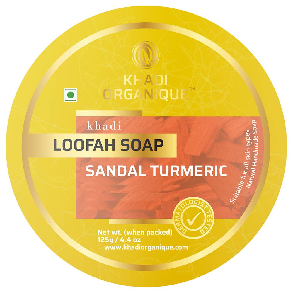 Khadi Organique - Sandalwood And Turmeric Loofah Soap