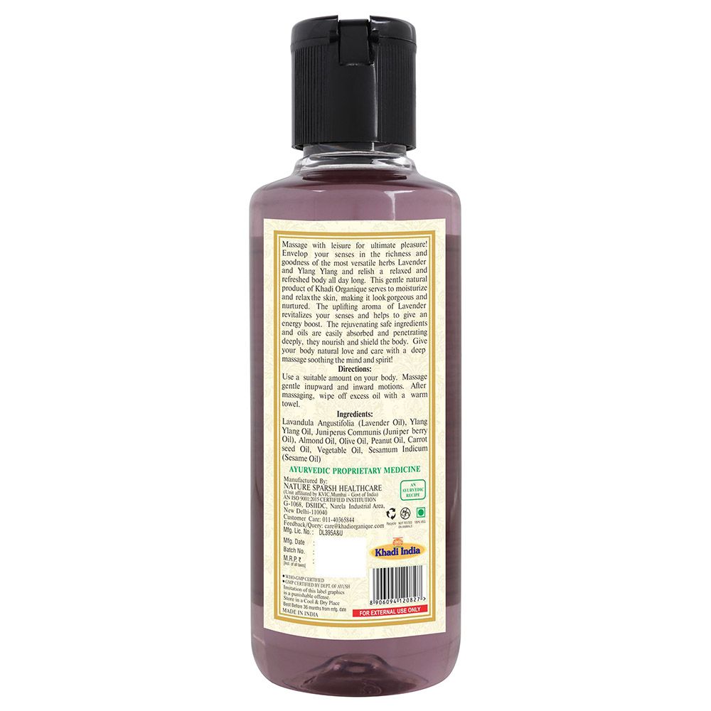 Khadi Organique Natural Lavender & Ylang Ylang Massage Oil