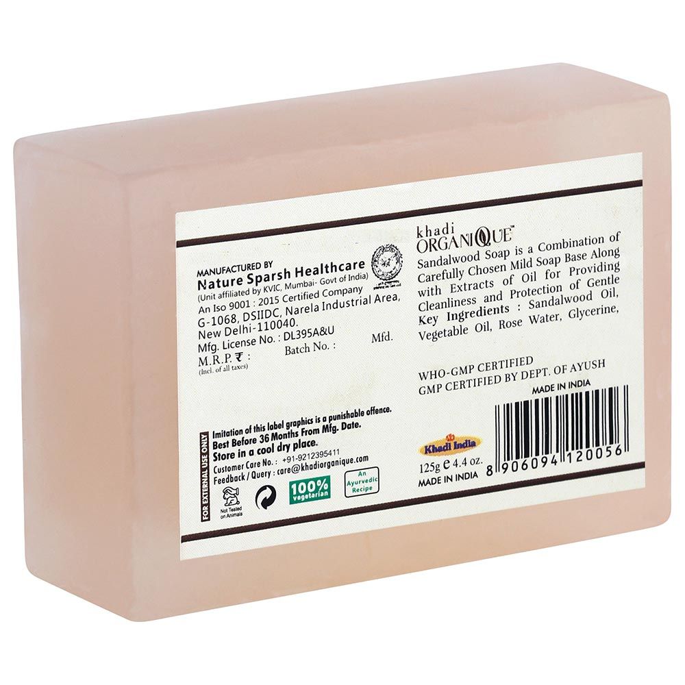 Khadi Organique Natural Handmade Sandalwood Soap