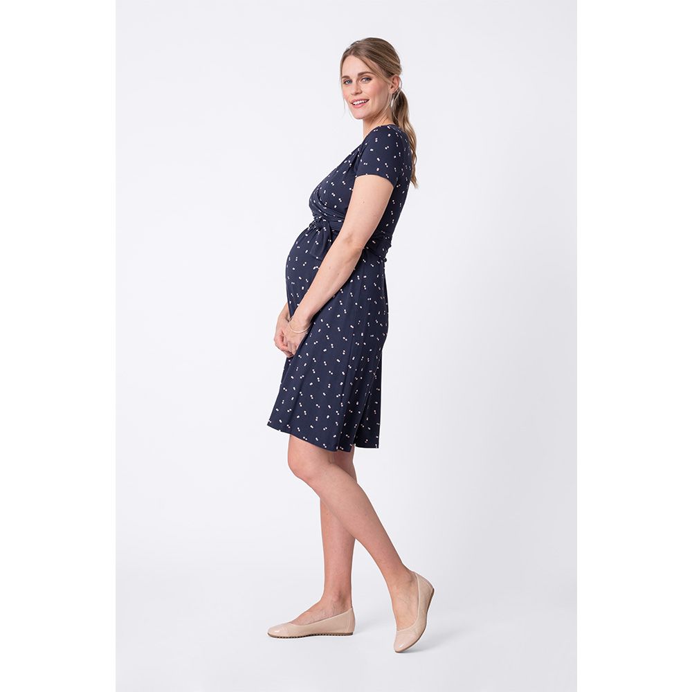 Seraphine - Sasha Wrap Dress - Navy Dot