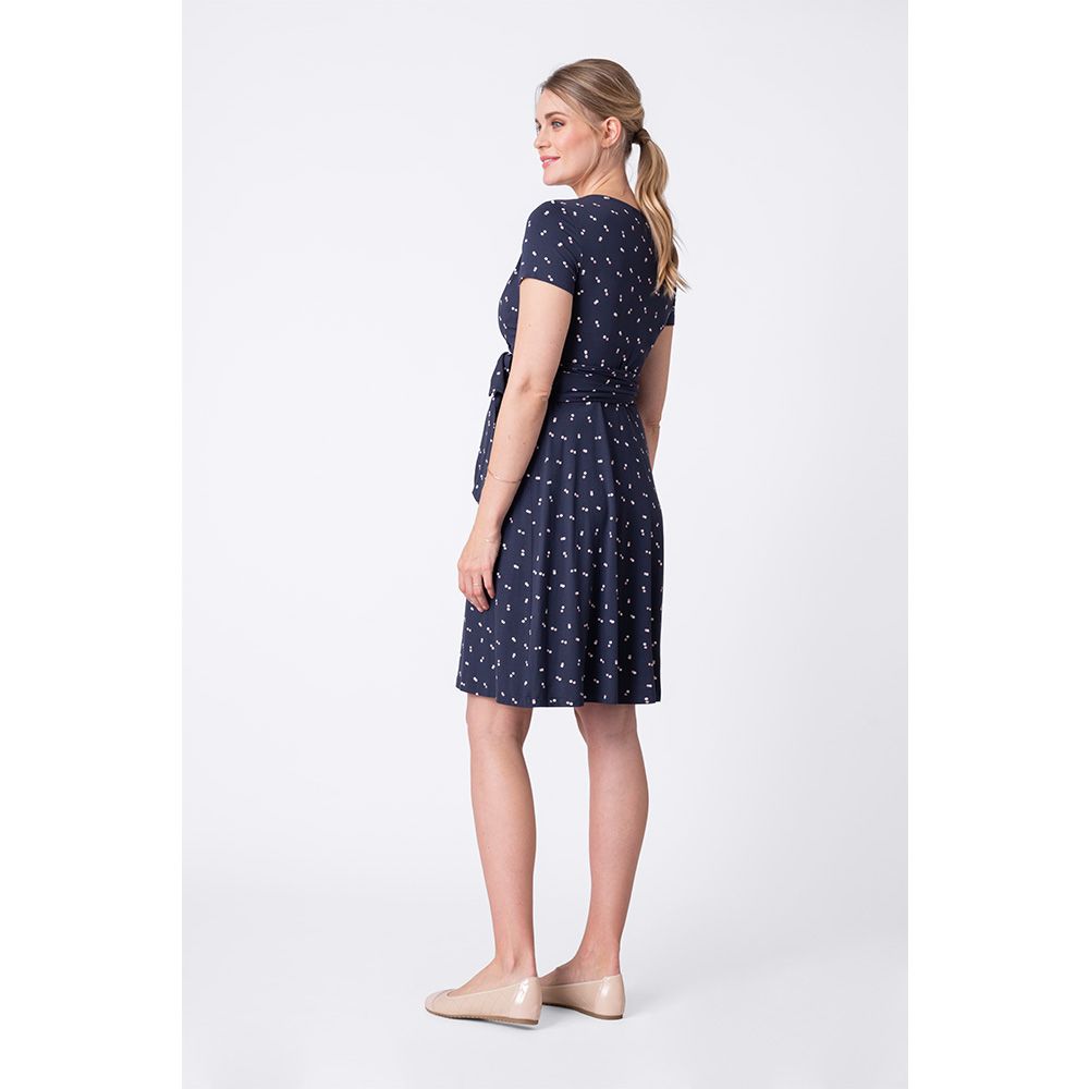 Seraphine - Sasha Wrap Dress - Navy Dot