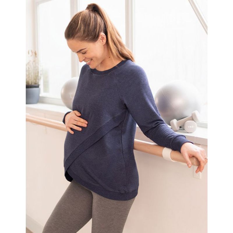 Seraphine - Sybil Front Wrap Sweatshirt - Bluemarl