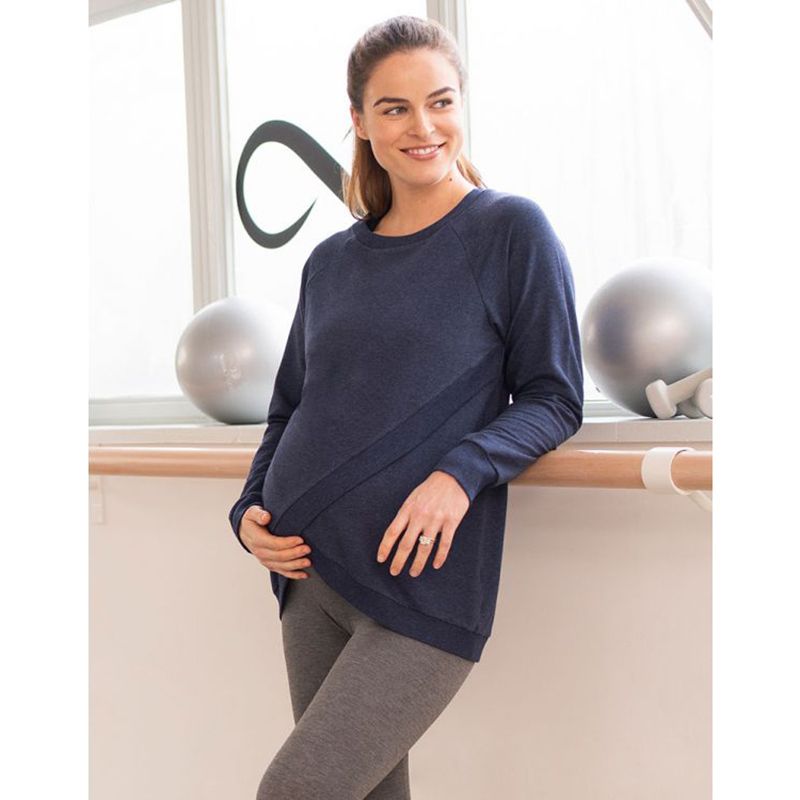 Seraphine - Sybil Front Wrap Sweatshirt - Bluemarl