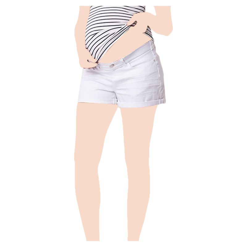 Seraphine - Ollie Underbump Denim Shorts - White