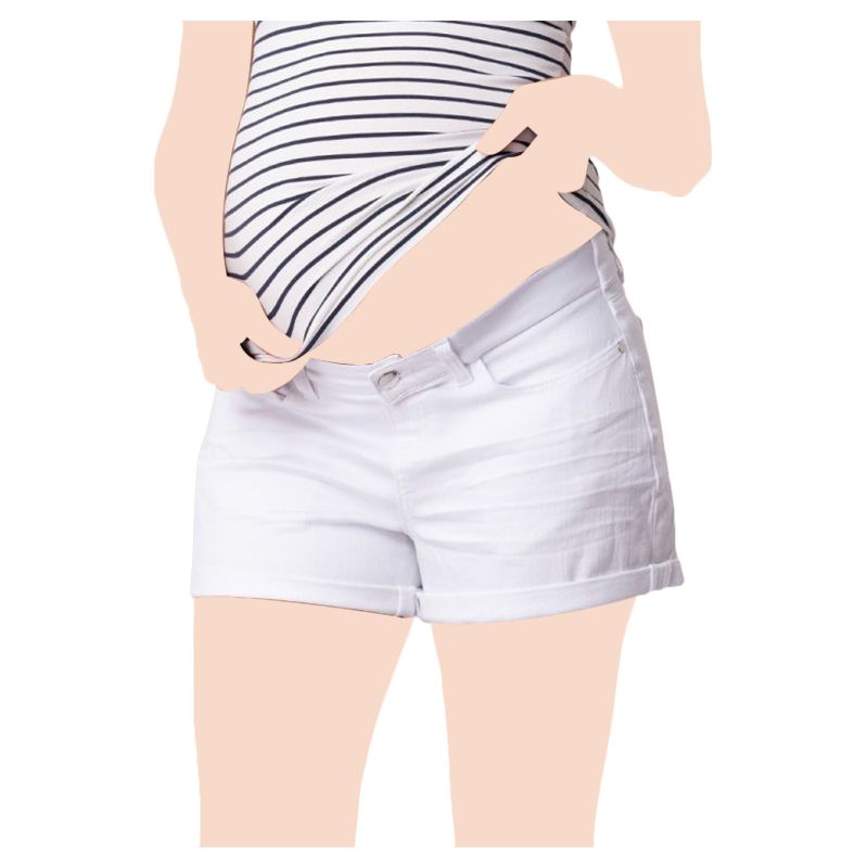 Seraphine - Ollie Underbump Denim Shorts - White