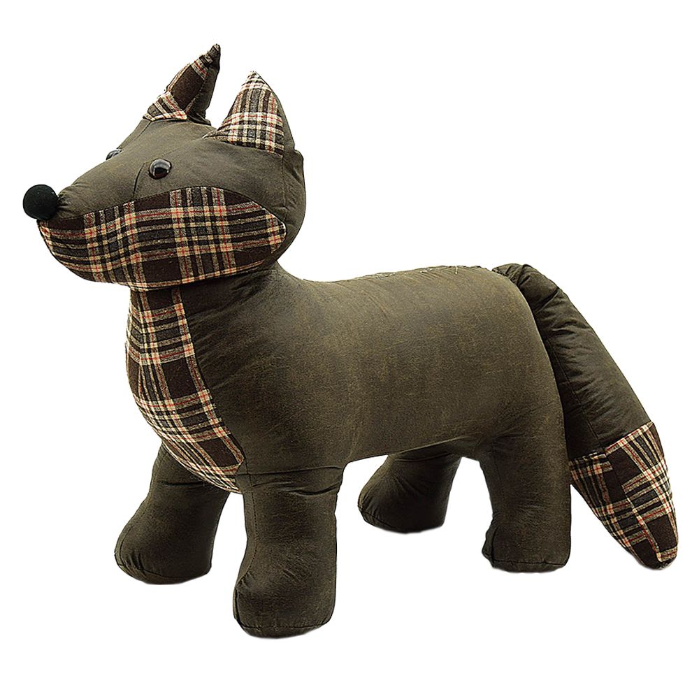 eBarza - Cute Animal Kids Tartan Fox Stool - Green