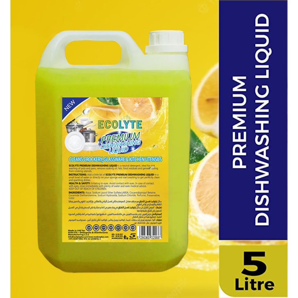 Ecolyte+ - Premium Dishwashing Liquid - Lemon - 5L - 2pc