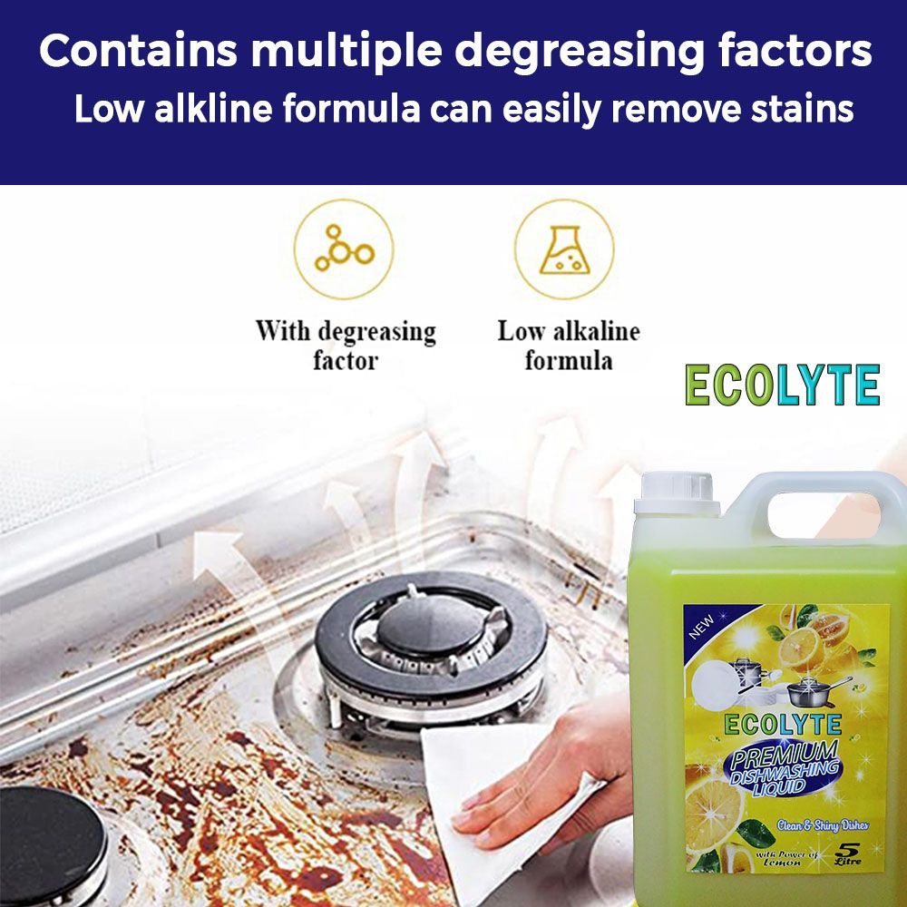 Ecolyte+ - Premium Dishwashing Liquid - Lemon - 5L - 2pc