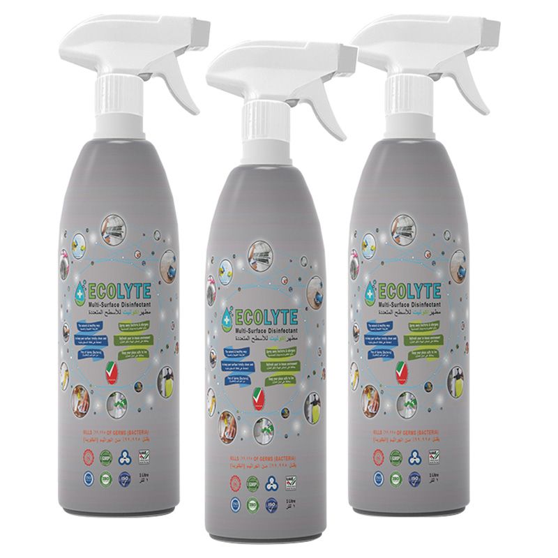 Ecolyte+ - Multi Surface Disinfectant 100% Natural - 1L - 3pc