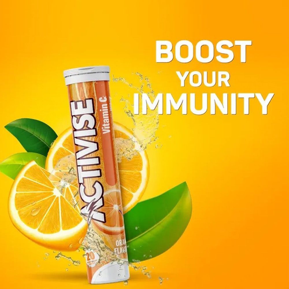 Activise - Vitamin C 1000mg Orange Effervescent Tablet - 20's - Pack of 2