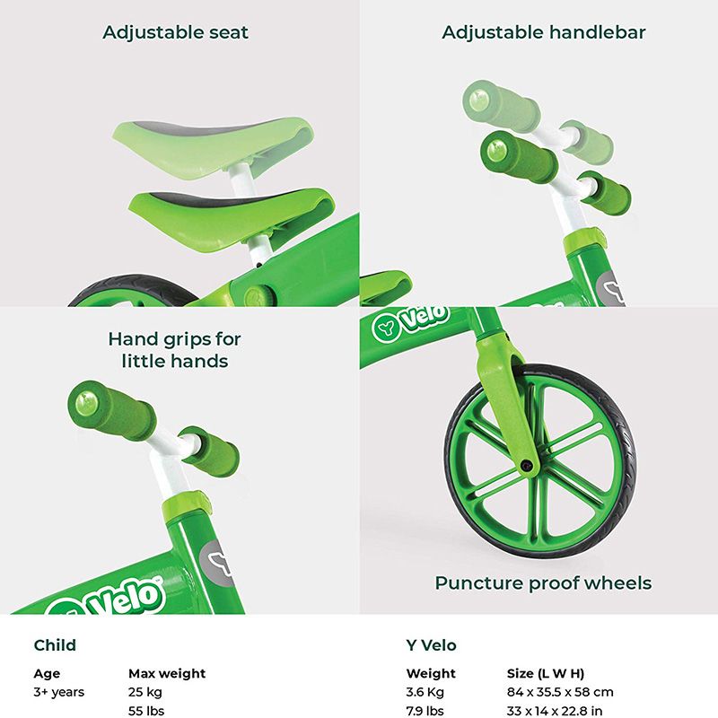 Y-Volution - Y Velo Senior Balance Bike - Green