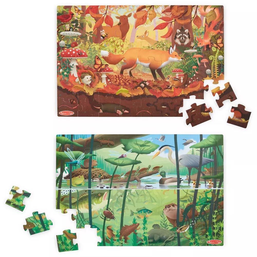 Melissa & Doug - Let's Explore Seek & Find Floor Puzzle - 48 pcs