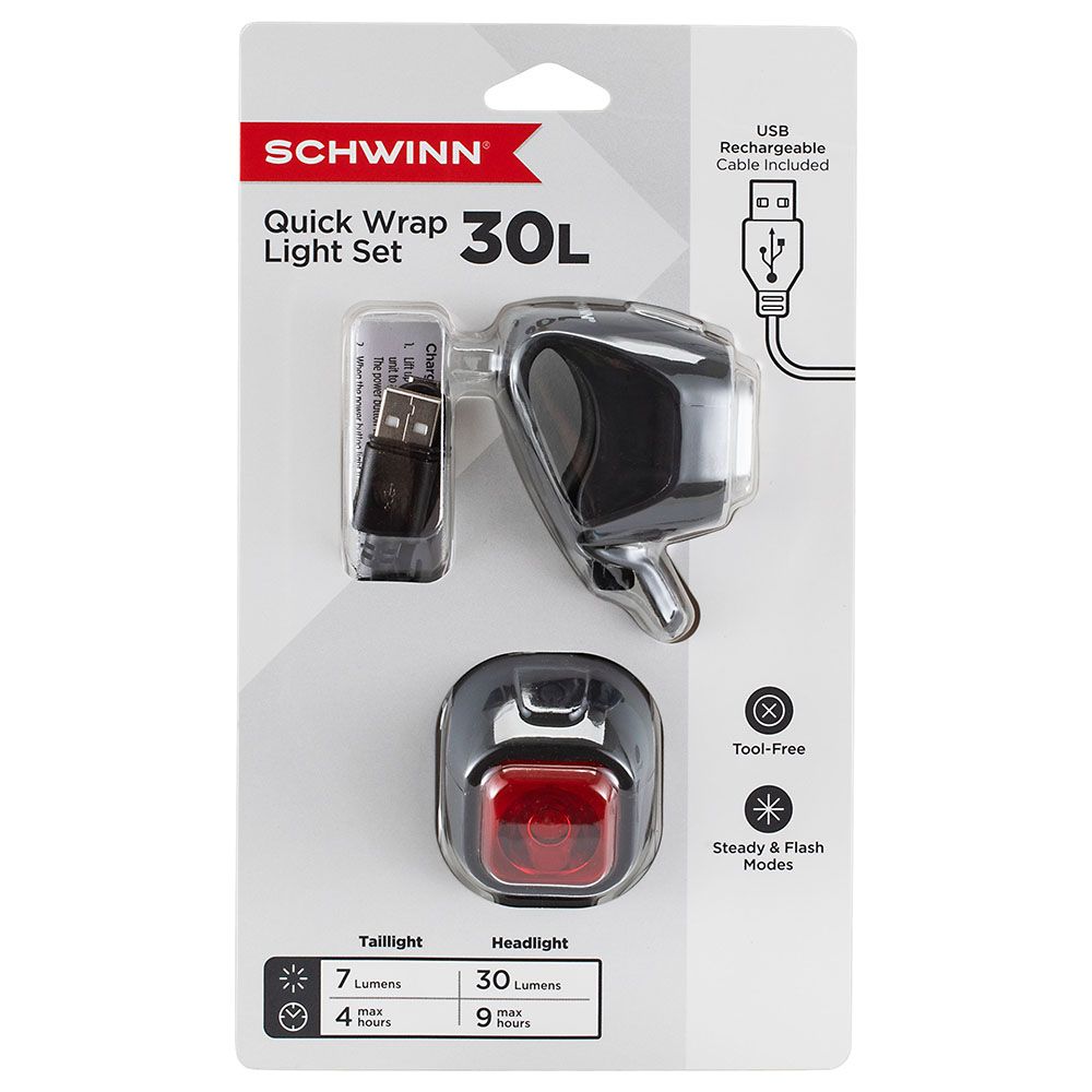 Schwinn - 30 Lumen Bicycle USB Light Set