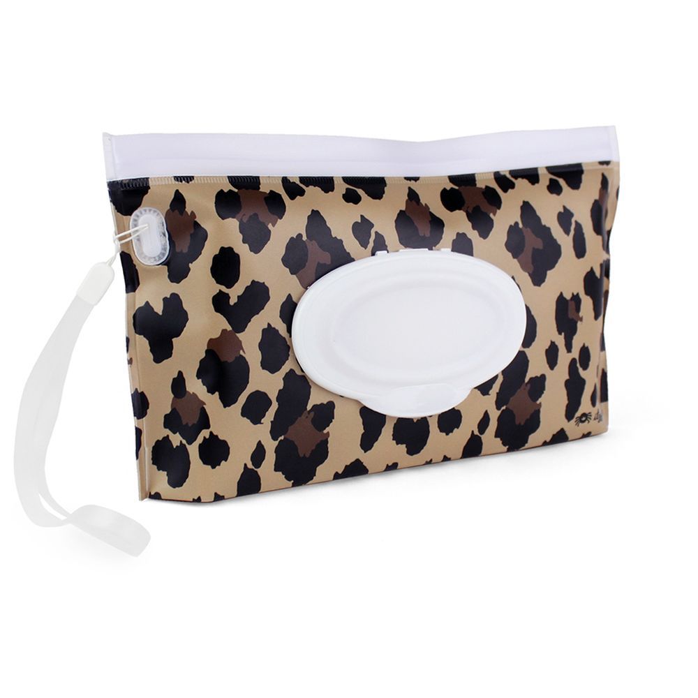 Itzy Ritzy - Travel Pouch Wipes Case - Leopard