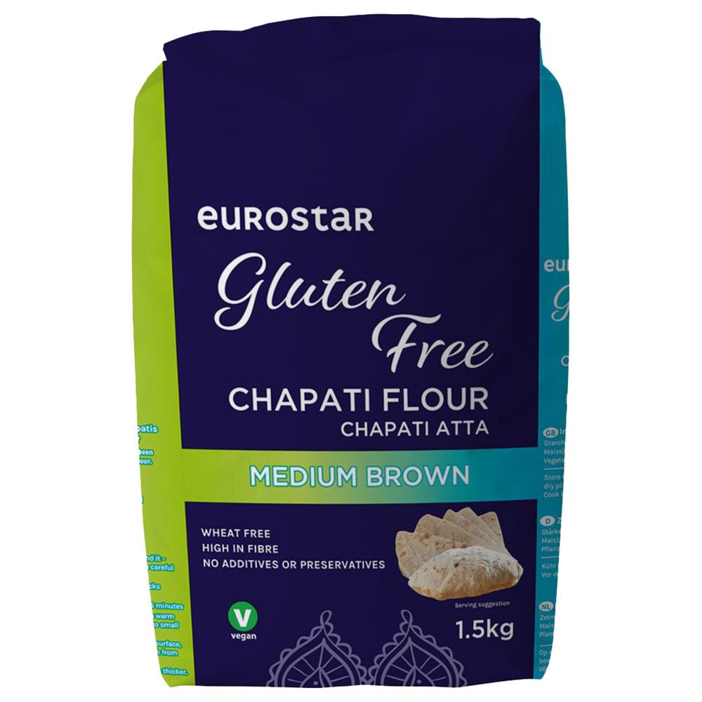 Eurostar - Gluten Free Chapatti Flour - Med Brown - 1.5 Kg