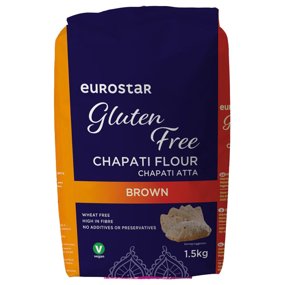 Eurostar - Gluten Free Chapatti Flour - Brown - 1.5 Kg