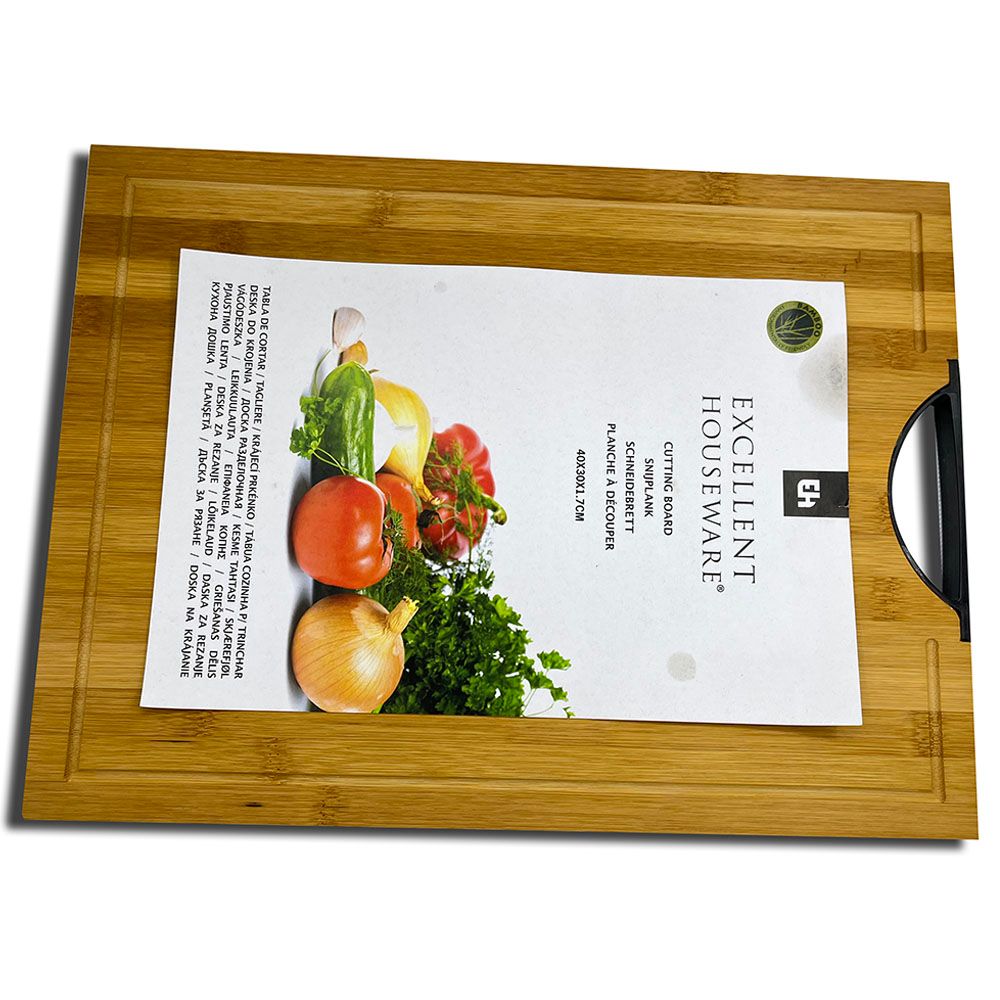 Excellent Houseware - Bamboo Cutting Board W/ Handle 