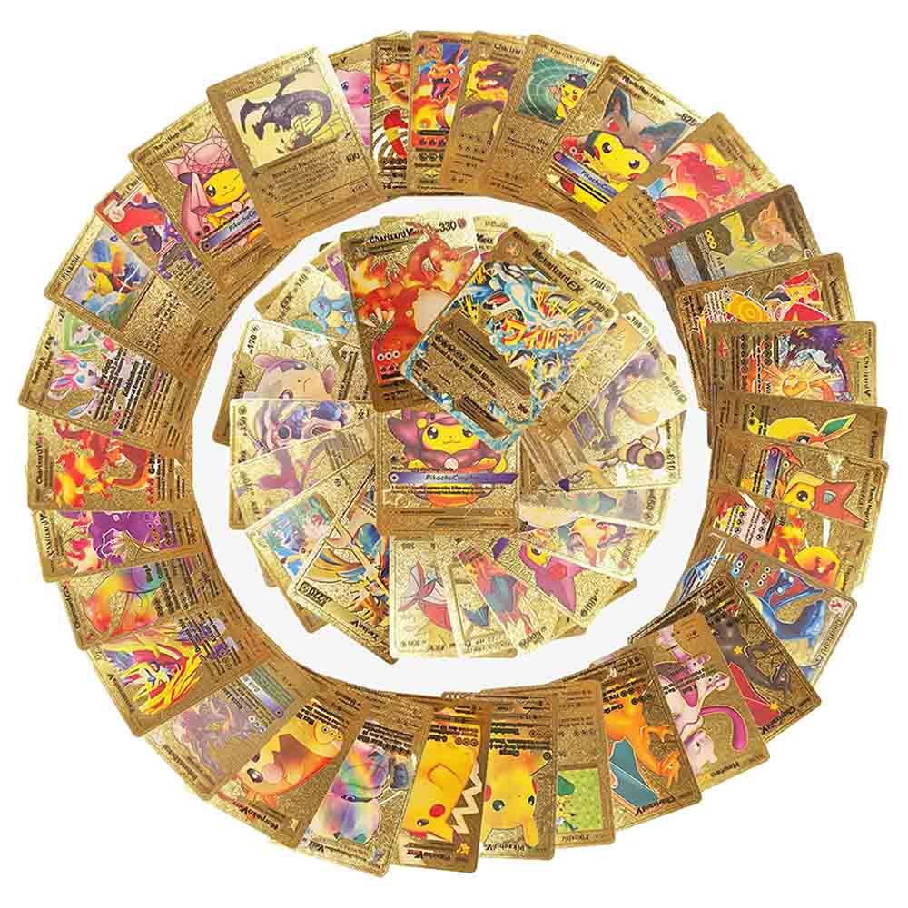 Pokemon - Golden Trading Cards Gold Foil Set - 55 Cards 