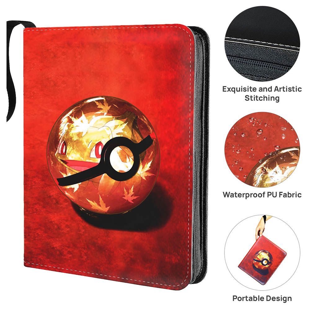 ESSEN - Pokemon Cards Binder Holder For Trading Cards - Red