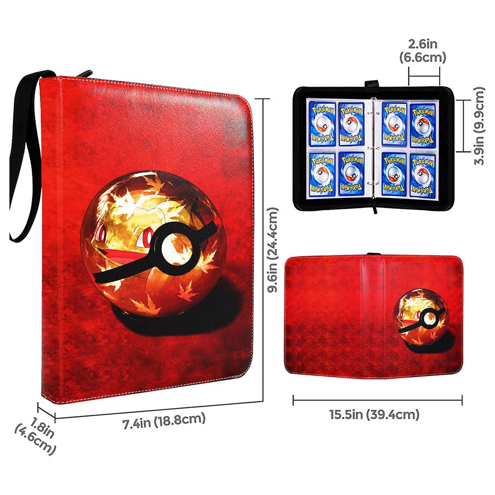 ESSEN - Pokemon Cards Binder Holder For Trading Cards - Red